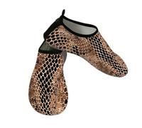 Mexpekil Scarpe da spiaggia da donna e uomo, antiscivolo, a piedi nudi, ad asciugatura rapida, calzini da acqua traspiranti per surf in piscina, Stampa pelle di serpente, 42.5/43 EU