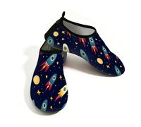 Mexpekil Scarpe da spiaggia da donna e uomo, antiscivolo, a piedi nudi, ad asciugatura rapida, calzini da acqua traspiranti per surf in piscina, Astronavi Stelle, 41/42 EU