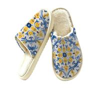 Mexpekil Scarpe gialle della Camera della schiuma di memoria delle pantofole delle donne della piastrel, Multi, 40/40.5 EU