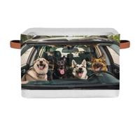 Mexpekil Scatole portaoggetti per mensole con manico, pieghevoli, a forma di cubo, ceste portaoggetti per cani, cestino portaoggetti per giocattoli per la casa, 1 pezzo