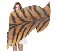Mexpekil Sciarpa lunga in seta da donna, scialli e involucri in pelle di tigre, sciarpe morbide per capelli, collo, bandane leggere, regali da donna per matrimoni, estate e spiaggia