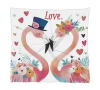 Mexpekil Sciarpe leggere Sciarpa quadrata con stampa alla moda, San Valentino rosa fenicottero cuore romantico dolce amore come sciarpa di seta raso bandana avvolgere capelli grandi sciarpe quadrate
