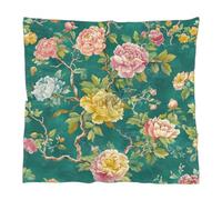 Mexpekil Sciarpe leggere Sciarpa quadrata con stampa alla moda, vintage floreale che sboccia foglie verdi come sciarpa di seta satinata bandana avvolgere capelli grandi sciarpe quadrate 59,9 cm