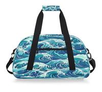 Mexpekil Sea Wave - Borsa da palestra da viaggio per ragazze e ragazzi, impermeabile, per sport, danza, scuola, pratica