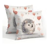 Mexpekil Set di 2 federe per cuscini 55 x 55 cm, motivo con palloncini e ricci, impermeabili, decorative, per divano