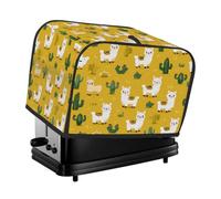 Mexpekil Simpatica copertura per tostapane in alpaca e cactus per tostapane a 2 fette, piccola copertura per macchina del pane da cucina, accessori antipolvere