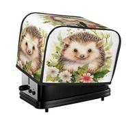 Mexpekil Simpatico coperchio per tostapane Anima con fiori di riccio 2 fette di copertura impermeabile per piccoli elettrodomestici da cucina coperture antipolvere protezione forno tostapane, regalo