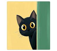 Mexpekil Simpatico gatto nero che sbircia la copertura magnetica per lavastoviglie, 53 x 66 cm, adesivo decorativo per lavastoviglie per porta d'ingresso, impermeabile, pannello elettrodomestico da