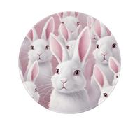 Mexpekil Simpatico tappetino per mouse con base in gomma antiscivolo, piccolo tappetino rotondo per mouse con bordo cucito, accessori da scrivania per lavoro e gioco da 20 cm