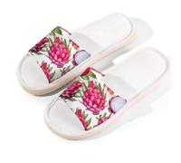 Mexpekil Sliders - Pantofole estive da donna, con punta aperta, per interni ed esterni (acquarello con drago), Acquerello Dragon Fruit, 39.5/40 EU