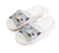 Mexpekil Sliders - Pantofole estive da donna, con punta aperta, per interni ed esterni (bouquet di anemoni rossi), Bouquet di anemoni blush, 42/42.5 EU