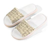 Mexpekil Sliders - Pantofole estive da donna, con punta aperta, per interni ed esterni (punteggio musicale retro), Retro Music Score, 42/42.5 EU