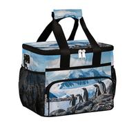 Mexpekil Snow Mountain Penguin - Borsa termica per il pranzo, riutilizzabile, per donne, uomini, adulti, grande, riutilizzabile, per lavoro, picnic, attività all'aperto