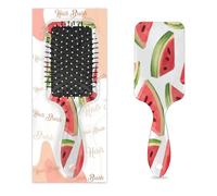 Mexpekil Spazzola districante per capelli con stampa di anguria ad acquerello e frutta, spazzola per capelli bagnati e asciutti, massaggi, cuscino d'aria, pettine per ragazze donne uomini