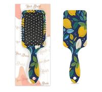 Mexpekil Spazzola per capelli districante con foglie di limone e frutta, spazzola per capelli asciutti e bagnati, massaggi, cuscino d'aria, pettine per ragazze donne uomini