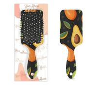 Mexpekil Spazzola per capelli districante con motivo a frutta avocado, spazzola per capelli bagnati e asciutti, massaggi, cuscino d'aria, pettine per ragazze donne uomini