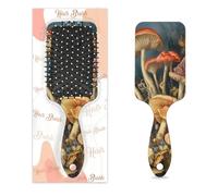 Mexpekil Spazzola per capelli massaggiante per donne e uomini, spazzola districante per capelli bagnati o asciutti, pettine morbido a cuscino d'aria (fungo pianta vintage)