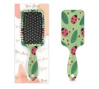 Mexpekil Spazzola per capelli massaggiante per donne e uomini, spazzola districante per capelli bagnati o asciutti, pettini morbidi a cuscino d'aria (coccinelle, foglie Ploka Dot)