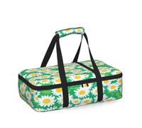 Mexpekil Summer Green White Daisy - Casseruola isolata per cibi caldi o freddi, impermeabile, per casseruole e piatti