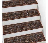 Mexpekil Tappetini per scale, 10 pezzi, per libreria, libri, carta da parati, antiscivolo, gradini per gradini
