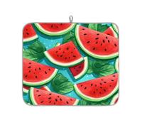 Mexpekil Tappetino per asciugare i piatti dell'acquarello estivo con anguria, 40,6 x 45,7 cm, assorbente da cucina, tappetino scolapiatti, tappetino da bar ad asciugatura rapida