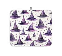 Mexpekil Tappetino scolapiatti a forma di cappello da strega di Halloween, 40,6 x 45,7 cm, assorbente da cucina, tappetino scolapiatti, tappetino da bar ad asciugatura rapida