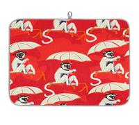 Mexpekil Tappetino scolapiatti a forma di scimmia in stile cinese, 45,7 x 61 cm, assorbente da cucina, tappetino scolapiatti, tappetino da bar ad asciugatura rapida