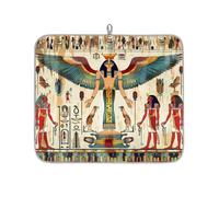 Mexpekil Tappetino scolapiatti a tema antico Egitto, 40,6 x 45,7 cm, assorbente da cucina, tappetino scolapiatti, tappetino da bar ad asciugatura rapida