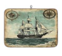 Mexpekil Tappetino scolapiatti con mappa nautica, tappetino scolapiatti da cucina, tappetino da caffè, piano di lavoro per bar, 45,7 x 61 cm
