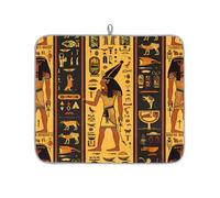 Mexpekil Tappetino scolapiatti con stampa di elementi dell'antico Egitto, 40,6 x 45,7 cm, assorbente da cucina, tappetino scolapiatti, tappetino da bar ad asciugatura rapida