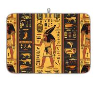 Mexpekil Tappetino scolapiatti con stampa di elementi dell'antico Egitto, 45,7 x 61 cm, assorbente da cucina, tappetino scolapiatti, tappetino da bar ad asciugatura rapida