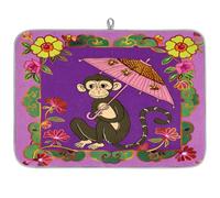 Mexpekil Tappetino scolapiatti in stile cinese con scimmia, 45,7 x 61 cm, assorbente da cucina, tappetino scolapiatti, tappetino da bar ad asciugatura rapida