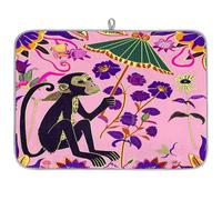 Mexpekil Tappetino scolapiatti in stile cinese con scimmia, 45,7 x 61 cm, assorbente da cucina, tappetino scolapiatti, tappetino da bar ad asciugatura rapida