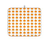 Mexpekil Tappetino scolapiatti per bancone della cucina, 40,6 x 45,7 cm, assorbente con retro antiscivolo, tappetino scolapiatti ad asciugatura rapida, per lavello, bar, disegnato a mano, arancione