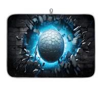 Mexpekil Tappetino scolapiatti per cucina, 45,7 x 61 cm, assorbente, tappetino da golf 3D con luce energetica, tappetino da bar per piani di lavoro, lavello, animali domestici