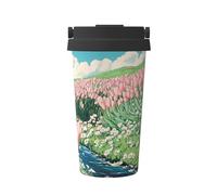 Mexpekil Tazza da caffè isolata da viaggio con coperchio a tenuta stagna Little Stream Tulip Tazze termiche per bevande calde 500 ml