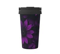 Mexpekil Tazza da caffè isolata da viaggio con coperchio a tenuta stagna viola girasole tazze termiche per bevande calde 500 ml