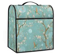 Mexpekil Teal Tree Branches Birds Stand Mixer Cover 5-8 Quart Kitchen Appliance Dust Covers con manico superiore e tasche universale accessori decorativi per elettrodomestici da cucina