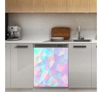 Mexpekil Triangolo Rosa Neon Lavastoviglie Magnete Copertura 53x66 Pollici Adesivo Decorativo Lavastoviglie per Porta D'ingresso Impermeabile Pannello Elettrodomestico Cucina Adesivo Magnetico