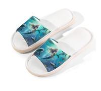 Mexpekil Underworld - Pantofole a forma di sirena, unisex, in lino, con punta aperta, Multi, 39.5/40.5 EU