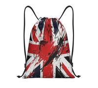 Mexpekil Union Jack Borse con coulisse Borsa PE Borsa da nuoto impermeabile Piccola palestra String Bags, Union Jack., S, Minimalista
