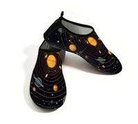 Mexpekil Universe Solar System Planets Scarpe da acqua per donne e uomini, ad asciugatura rapida, antiscivolo, a piedi nudi, Pianeti del sistema solare dell'universo, 37/38 EU