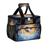 Mexpekil Water Fire Soccer Ball Borse per il pranzo isolate riutilizzabili per donne uomini adulti scatola termica per il pranzo grande riutilizzabile borsa per il pranzo per il lavoro picnic attività