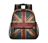 Mexpekil Zaino per bambini con bandiera inglese rustica per bambini e bambine, mini zainetti per la scuola materna e da viaggio, Multicolore, 10x4x12 inch
