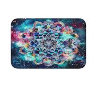 Mexpekil Zerbino assorbente con motivo mandala e galassia, 40 x 60 cm, antiscivolo, per interni ed esterni, per casa e cucina