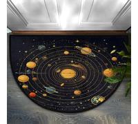 Mexpekil Zerbino semi-cerchio, con sistema solare universale, antiscivolo, a mezza luna, lavabile, tappetino di benvenuto per interni ed esterni, cucina, camera da letto, patio