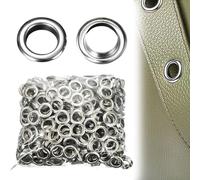 MEXRUMI 1 Set Di Occhielli Occhielli Per Utensili Da 5 Mm 100 Occhielli E Rondelle Passacavo. Occhielli In Metallo Occhielli Per Tende E Teloni Per Borse Scarpe Abbigliamento Ecc. Argento