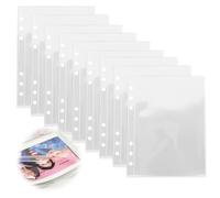 MEXRUMI 10 Pezzi Buste Di Plastica A5 Busta Perforata In Plastica Buste Perforate Trasparenti Busta Forata Tasche Fotografiche Raccoglitore Busta Porta Foto Per Raccoglitori A5 A 6 Anelli