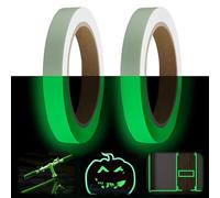 MEXRUMI 2 Pezzi Nastro Luminoso 3Metri X 1.5Cm/2Cm Nastro Fluorescente Adesivo Glow In The Dark Tape Nastro Di Avvertenza Nastro Sicurezza Autoadesivo Rimovibile Impermeabile