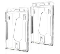 MEXRUMI 2 Portacarte D'Identità, Resistenti Portachiavi In Plastica Rigida Trasparente Protettore Di Carte Di Credito Portacarte Da Pollice Forniture Per L'Ufficio Scolastico